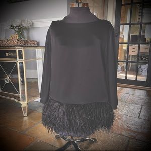 Vintage Kate Spade Feather Hem Top